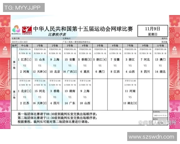 全运会积分榜更新北京网球队以84分稳居第一名